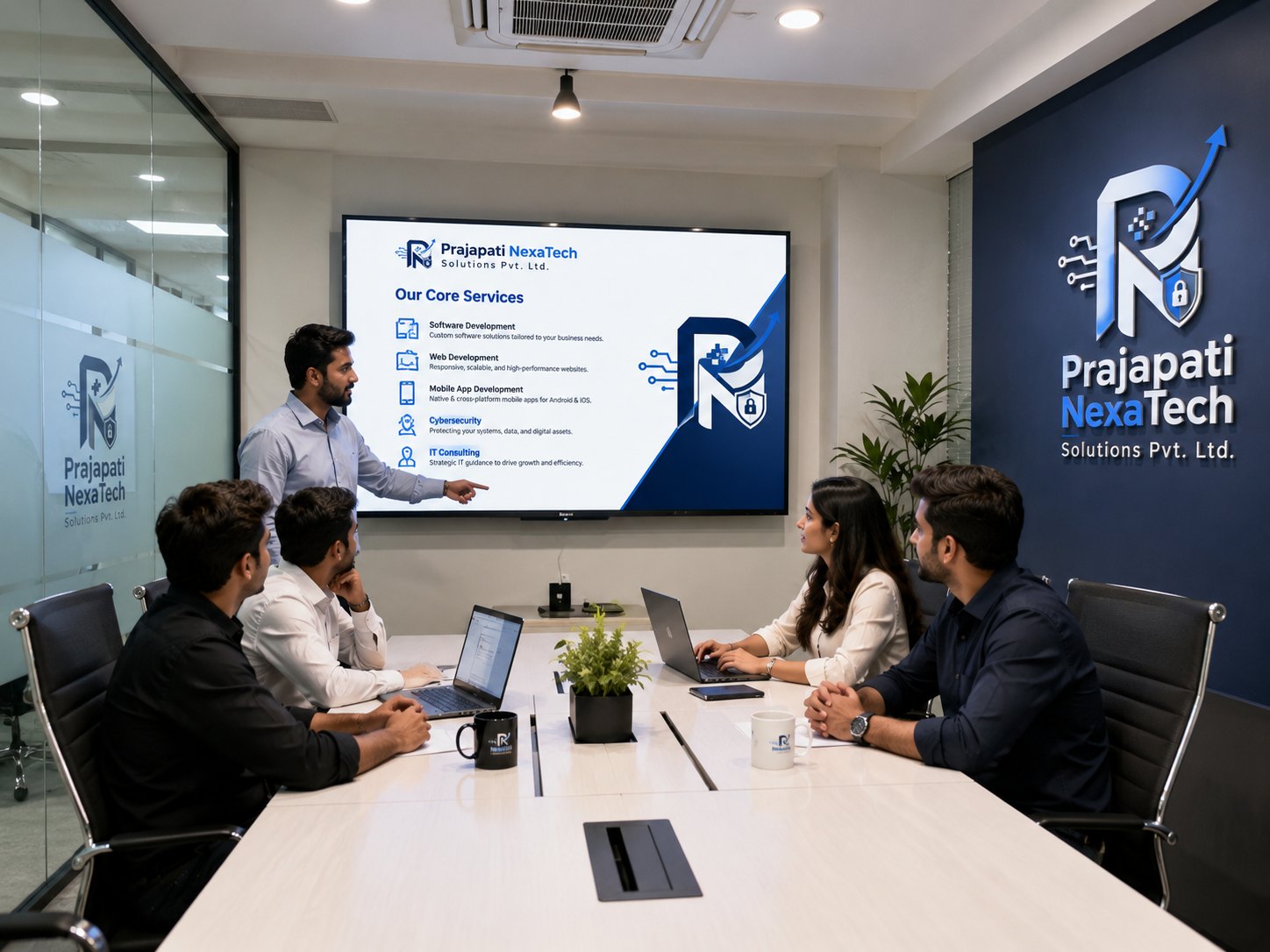 Company meeting room and discussion area