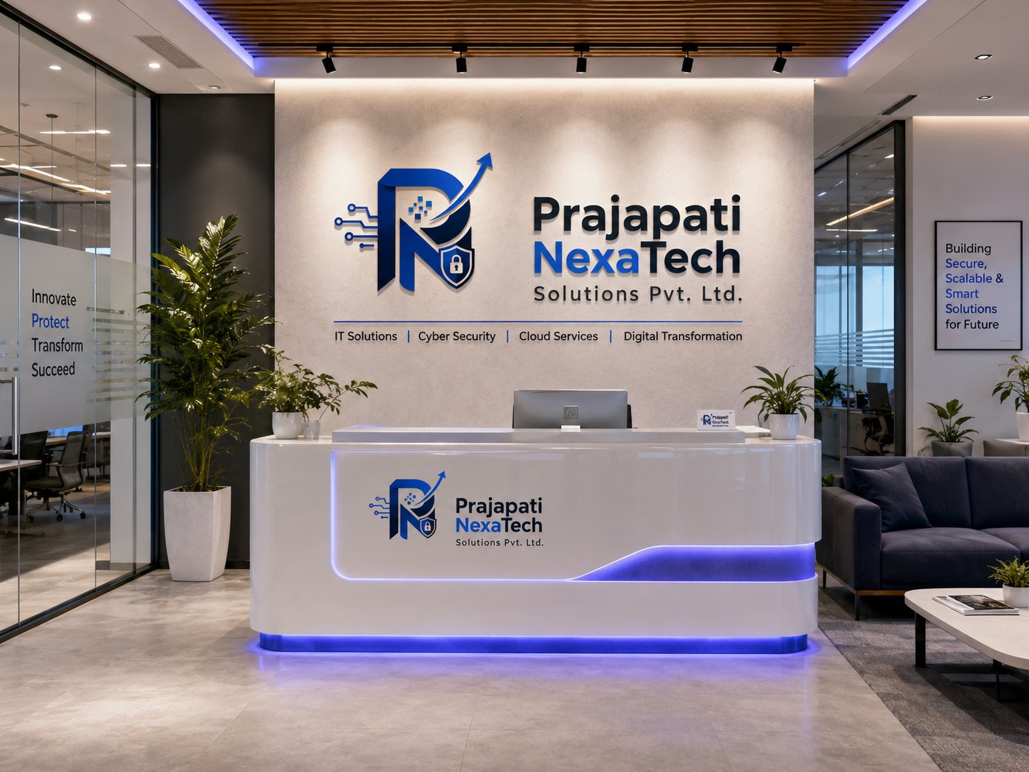 Company reception area