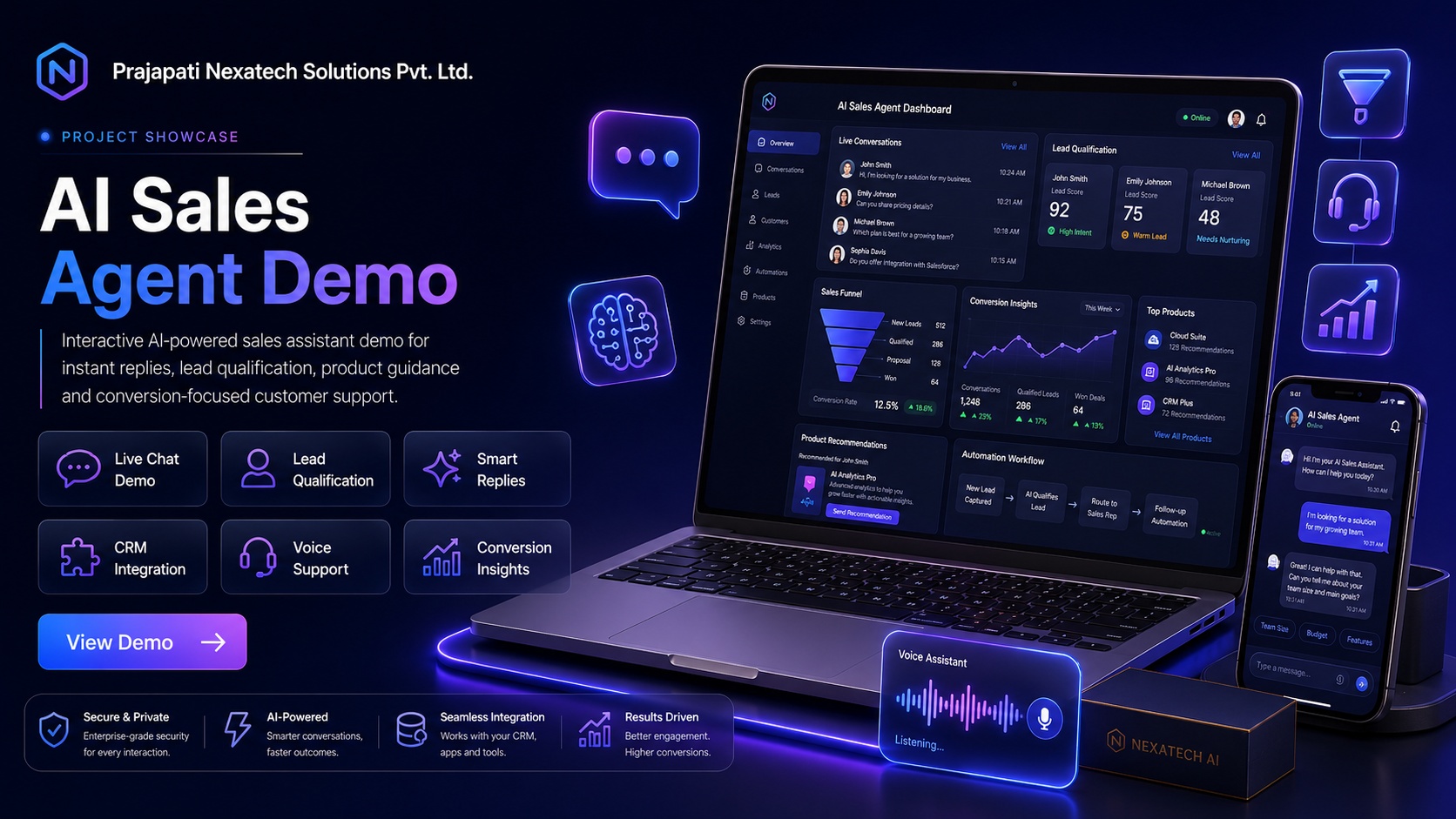 AI sales agent project preview